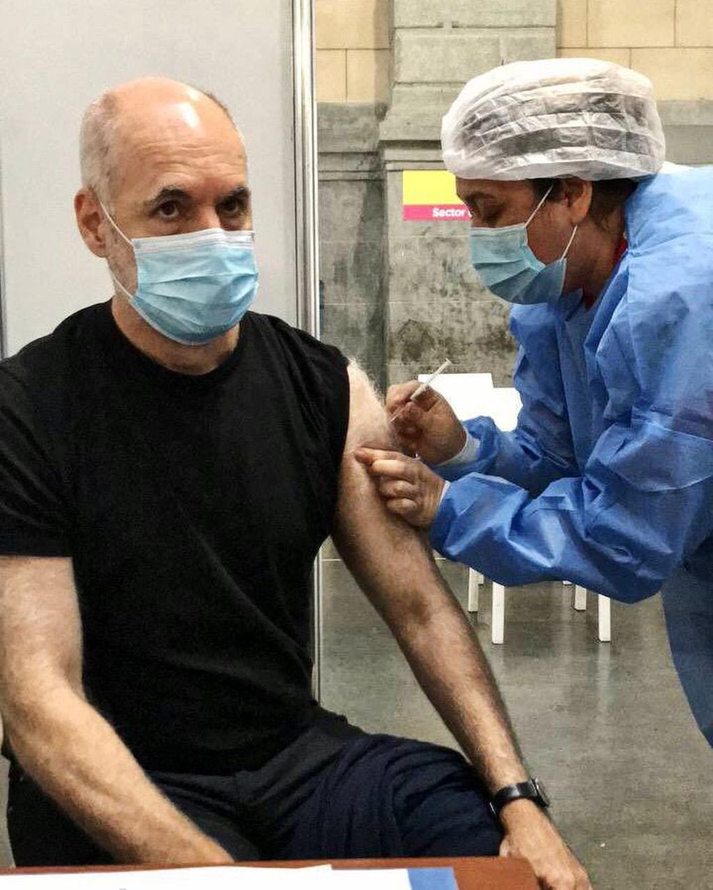 Vacunación de Horacio Rodríguez Larreta