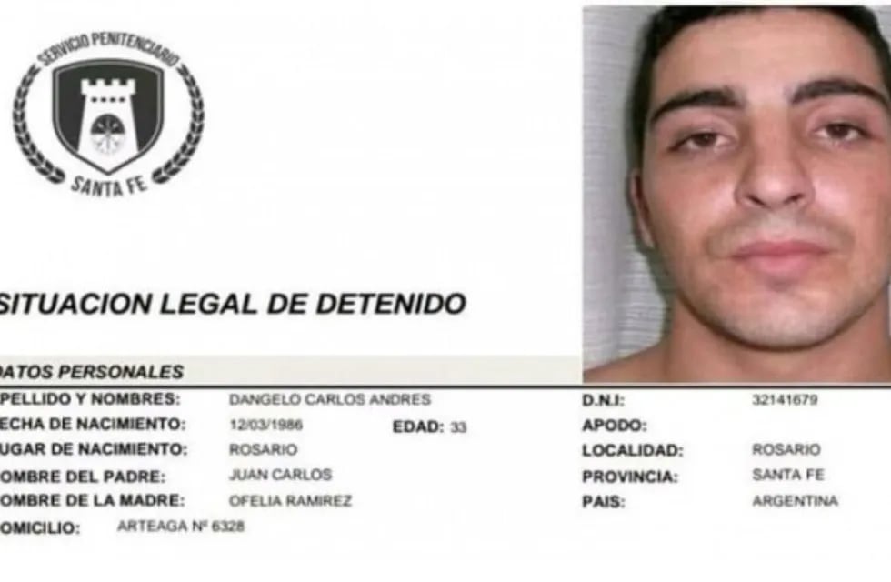 El perfil de Carlos D'Angelo, el preso que se evadió de Piñero y que luego recapturaron