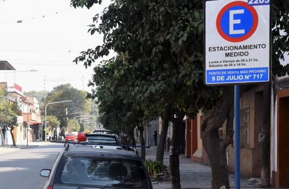 Estacionamiento medido en San miguel de Tucumán.