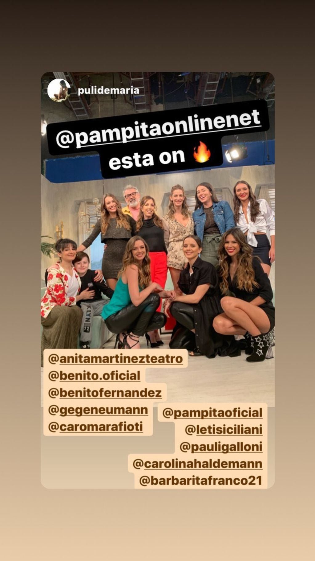 Leticia Siciliani visitó Pampita Online (Foto: Instagram)