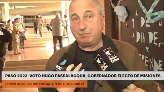 Elecciones PASO 2023: el gobernador electo, Hugo Passalacqua, sufragó en Oberá