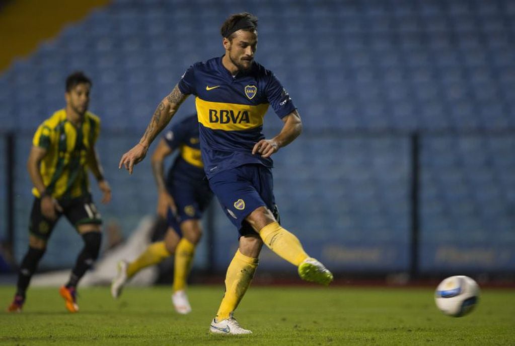 Daniel Osvaldo, en su paso por Boca en 2015. (AFP)