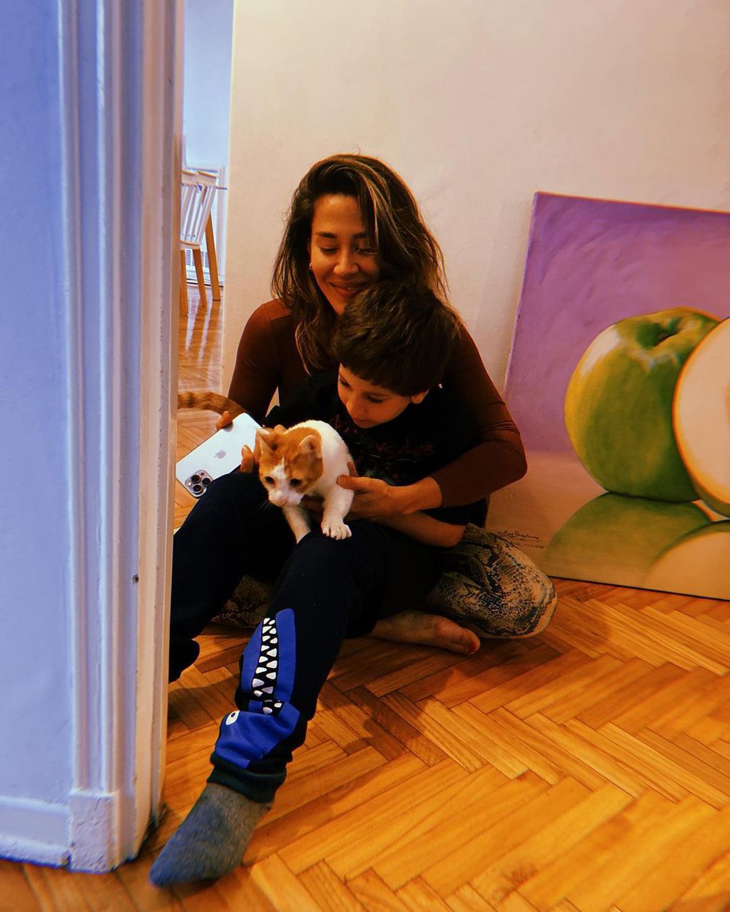 Jimena Barón, Morrison y su gatito.