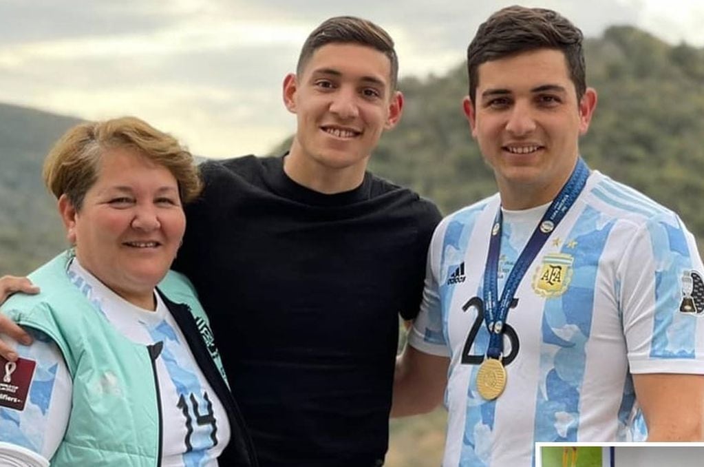 El lateral de la selección argentina, Nahuel Molina, ya descansa en la provincia junto a su familia. (Instagram Nahuel Molina).