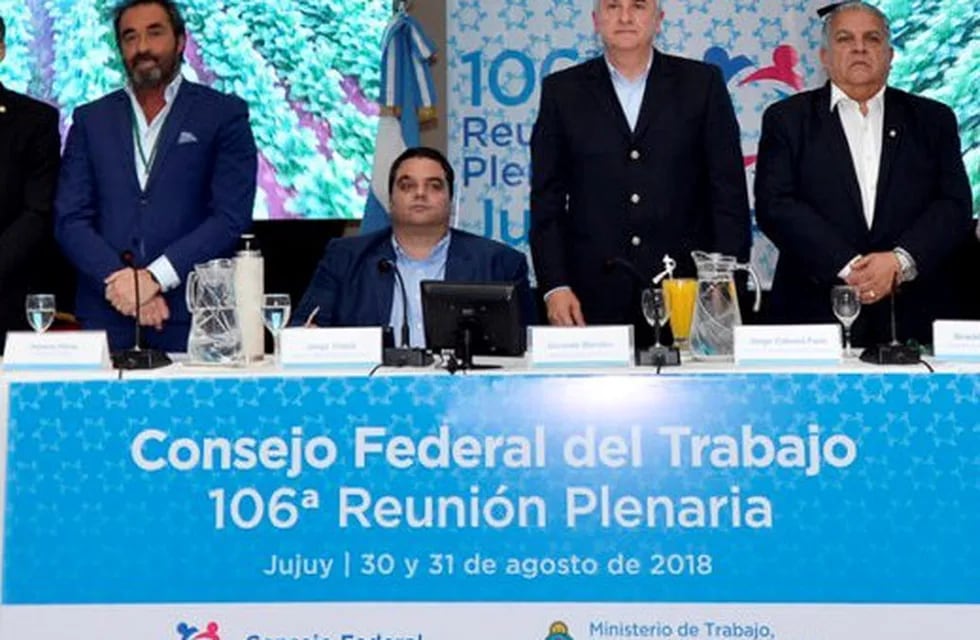 Acto de apertura del plenario del Consejo Federal del Trabajo, en Jujuy
