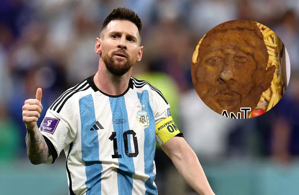 Hicieron una milanesa con la cara de Messi