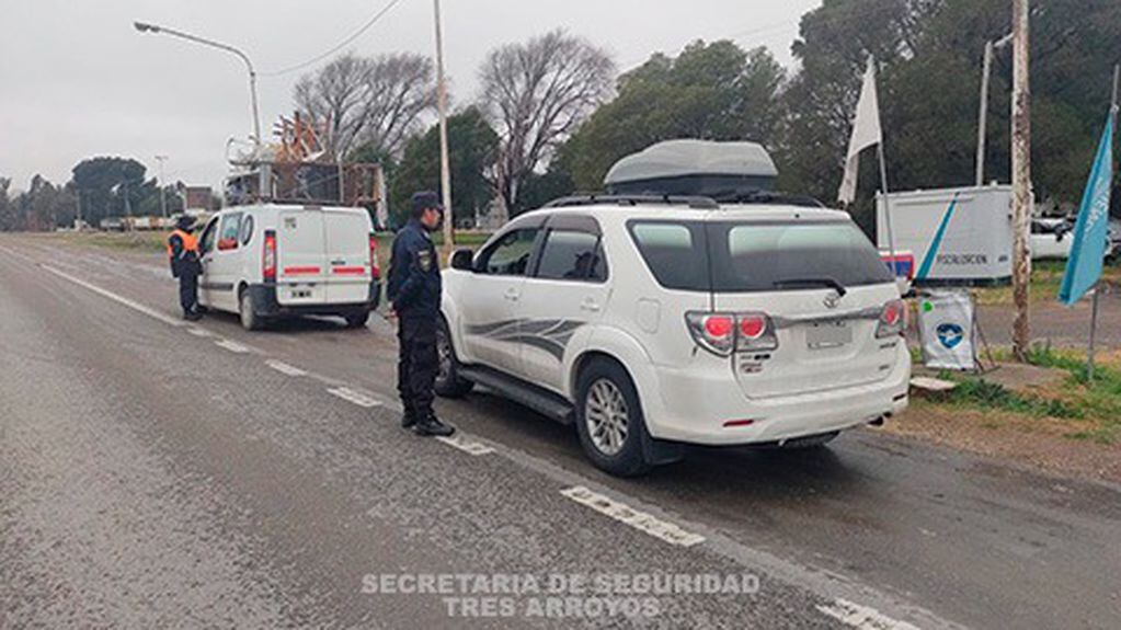 Controles vehiculares sobre Ruta 3