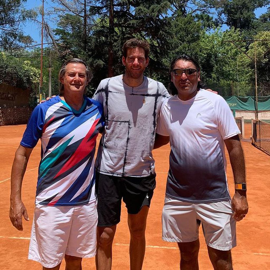 Juan Martín Del Potro entrena en Tandil durante este 2022