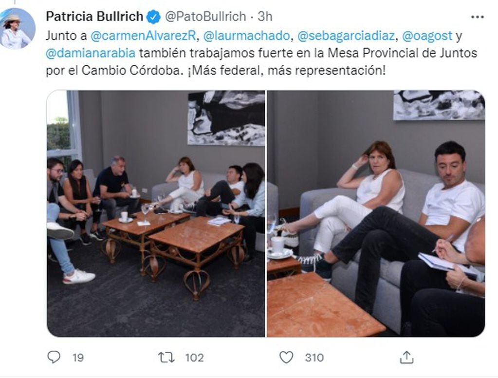 Patricia Bullrich, muy activa en Córdoba.