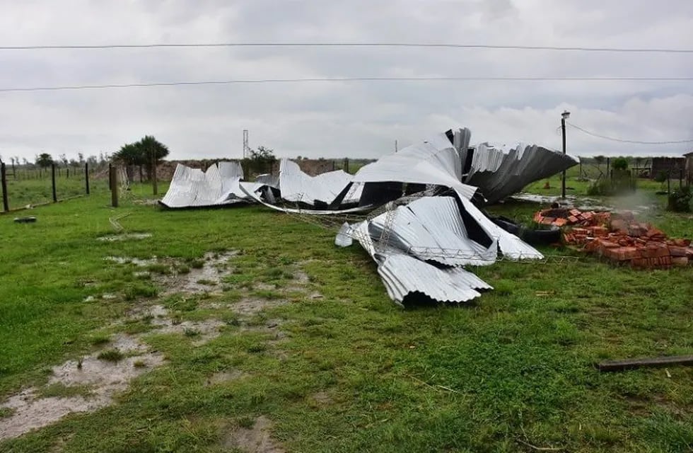 Riacho He Hé: hubo voladuras de techos y daños en el sistema eléctrico