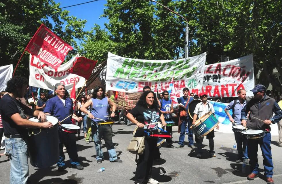 Protesta de ATE en Neuquén. Foto Archivo.