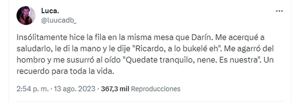 El tuit sobre Ricardo Darín que terminó en fake news.