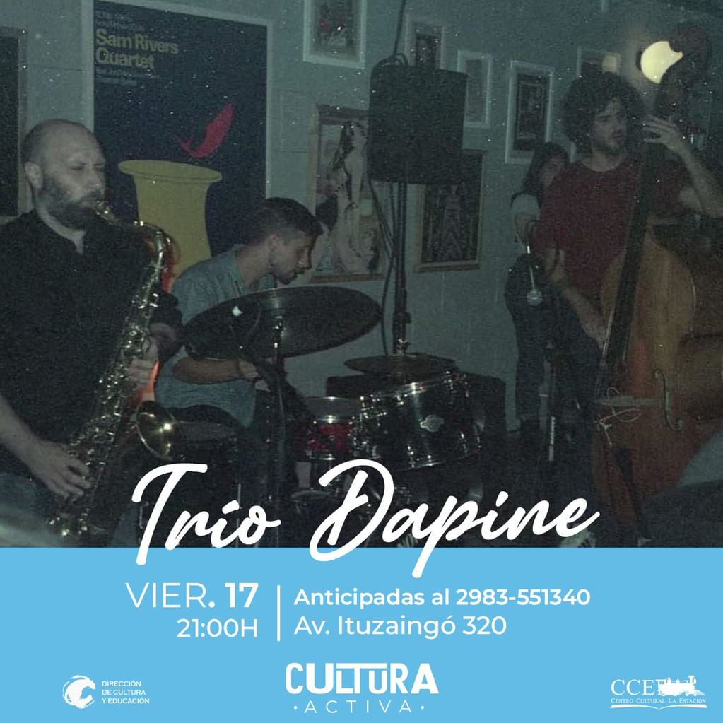 Trio Dapine se presentará en el Centro Cultural La Estación de Tres Arroyos
