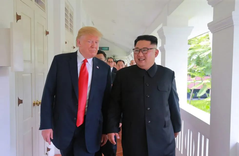 Trump dijo que la amenaza nuclear de Corea del Norte desapareció. (AFP)