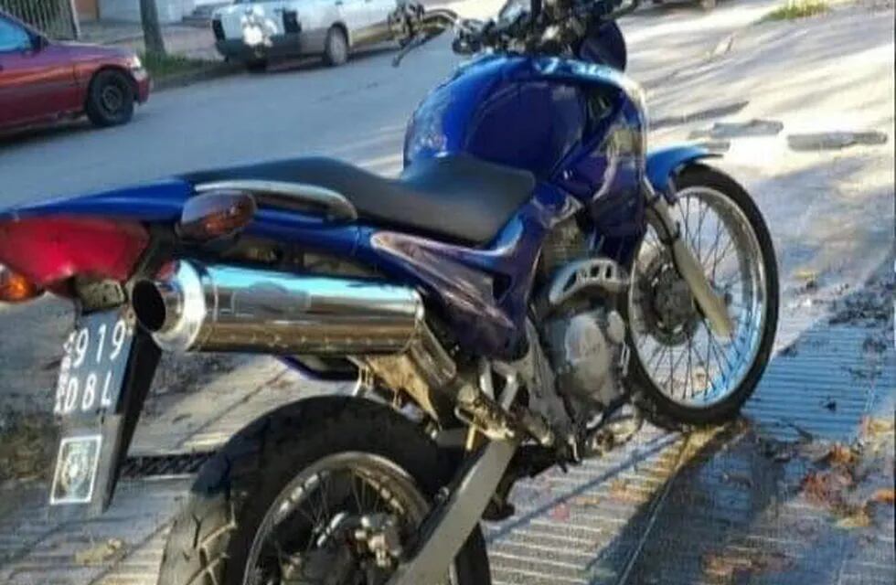 La moto que le robaron al joven