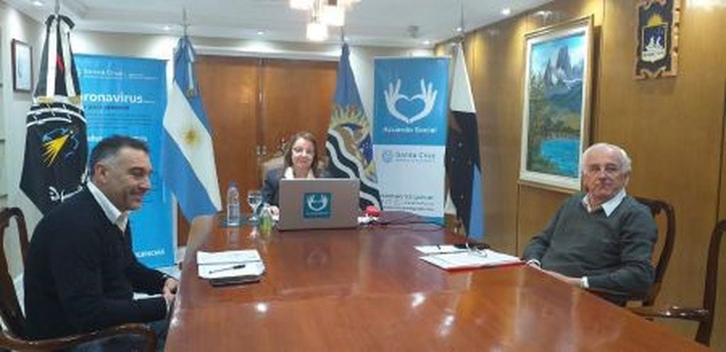 gobernadora en videoconferencia con el presidente Alberto Fernández