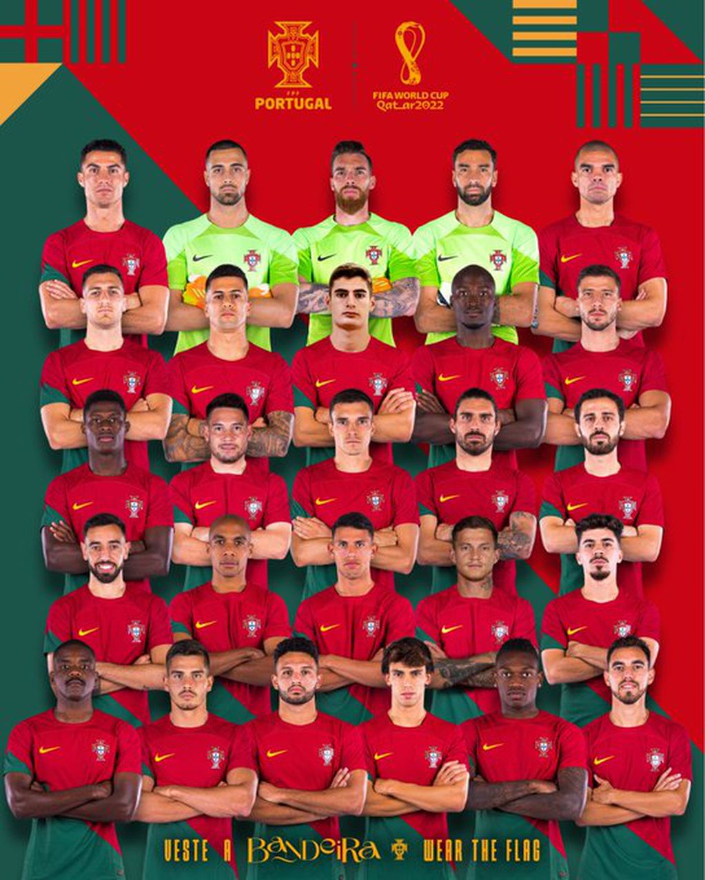 La lista de Portugal para el Mundial de Qatar 2022.