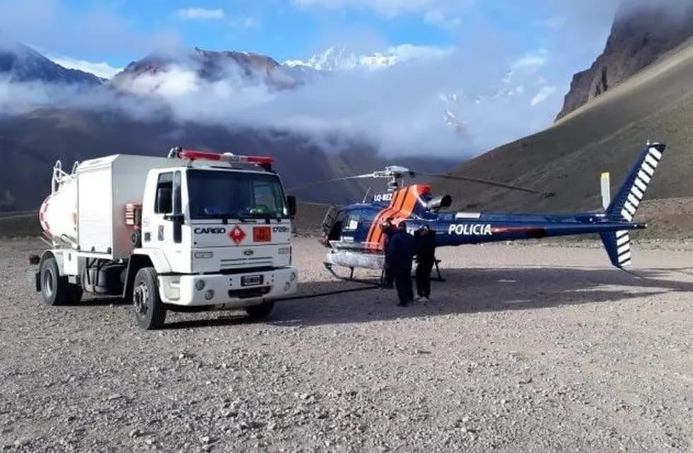 Aún no están trabajando en el Parque Aconcagua, el helicóptero y profesionales de la salud.