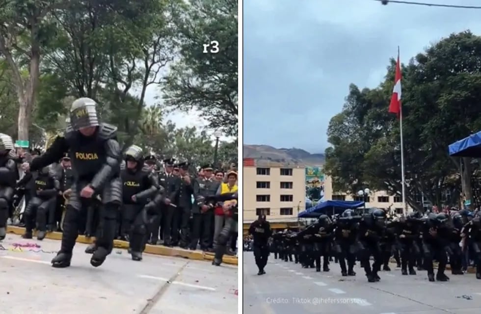 La policía nacional peruana marchó al ritmo de Ke Personajes y se hizo viral
