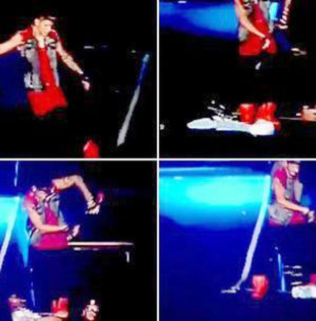 Justin Bieber barrió el escenario con una bandera argentina