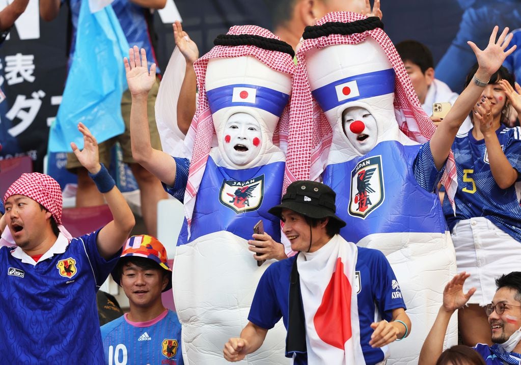 Los fanáticos japoneses destacaron por sobre otras hinchadas. 