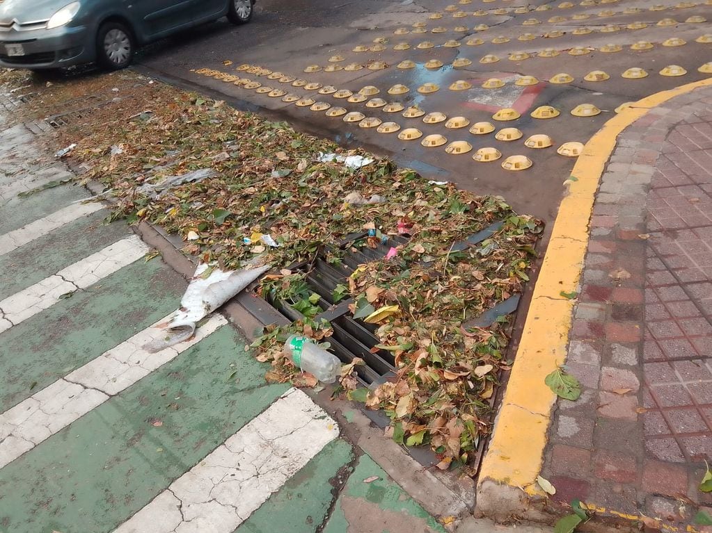 Acequias con residuos en el Gran Mendoza generan inundaciones en las calles.