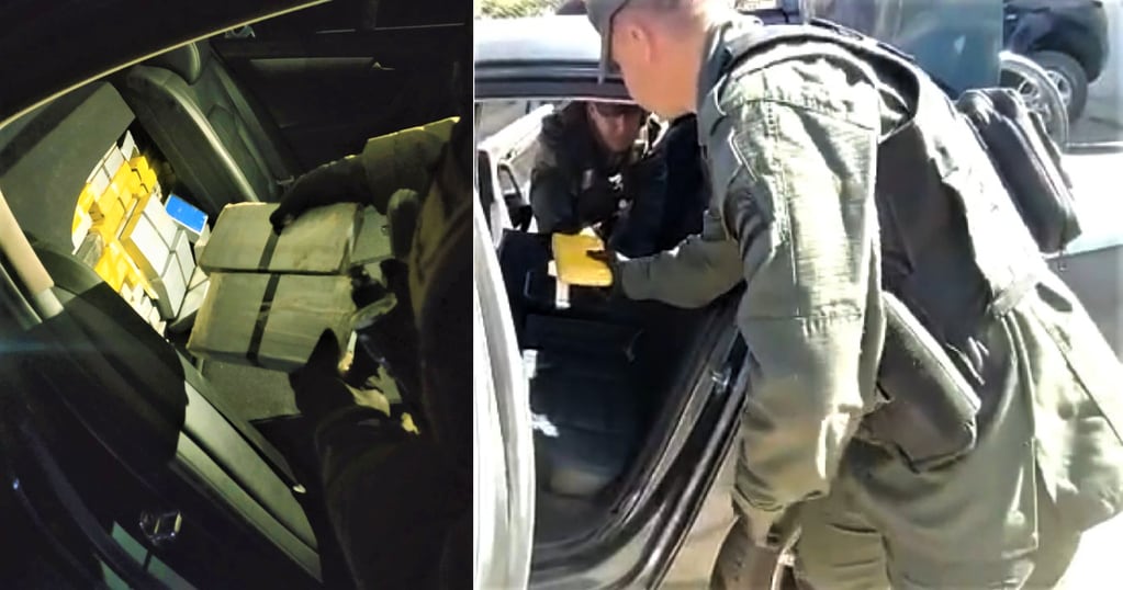 Los gendarmes vieron una pérdida de combustible y percibieron olor a pegamento en un auto particular. Los indicios los llevaron a hallar más de 30 kilos de cocaína en el asiento trasero.