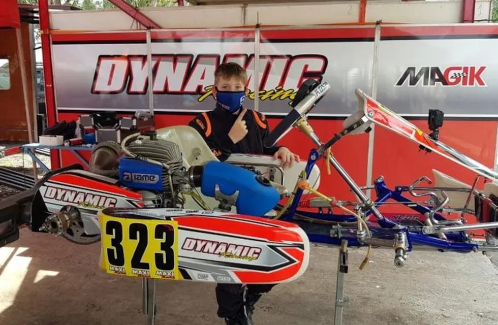 Fausto Arnaudo joven piloto de Karting de Arroyito