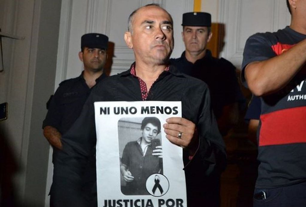 Gustavo Pastorizzo, durante el proceso judicial que condenó a Nahir Galarza con prisión perpetua por el asesinato de Fernando, su novio.