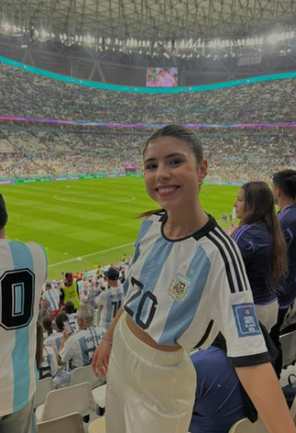 Camila, la novia de Mac Allister, tuvo un gran festejo tras la victoria de Argentina sobre México.