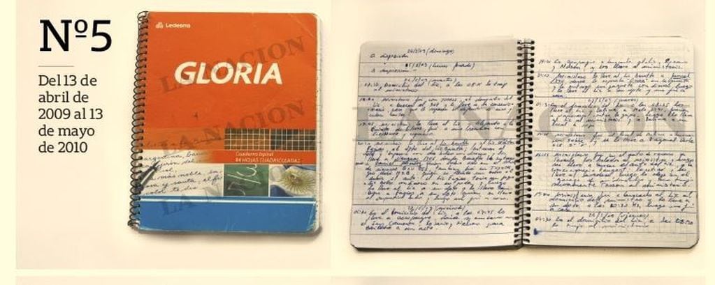 Uno de los cuadernos donde Centeno recopiló información