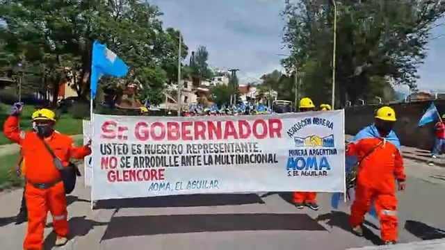 protesta de mineros en Jujuy
