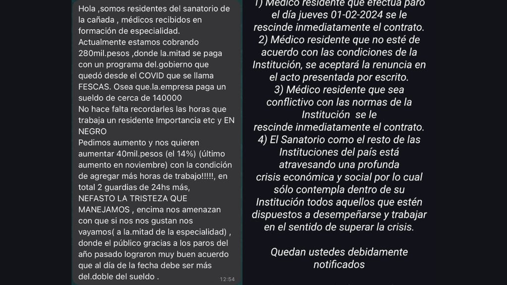 La lamentable situación que viven los médicos residentes de un sanatorio privado de Córdoba.