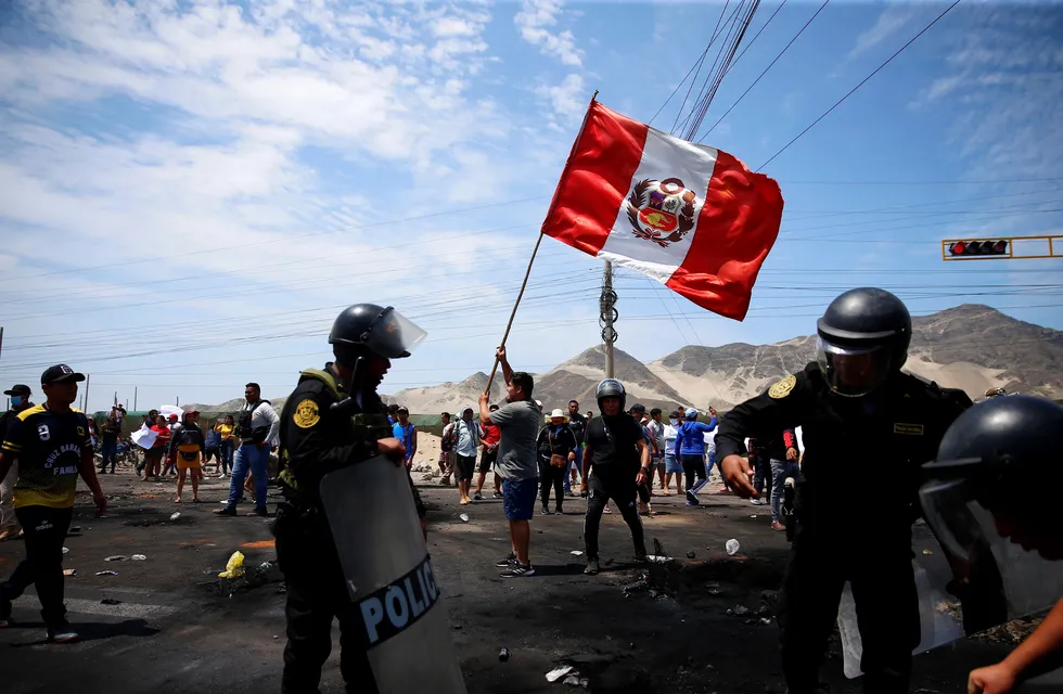 Las protestas contra el Gobierno de Dina Boluarte llegan a Lima este jueves. (Foto / AP)
