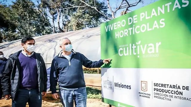 Eldorado: El Intendente Martínez junto a Passalacqua recorrieron el Vivero Municipal