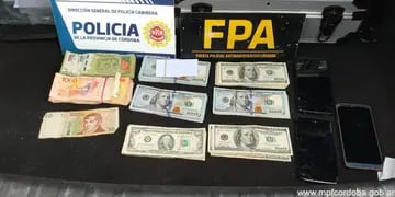 Secuestro de drogas y dinero en efectivo en Malagueño.