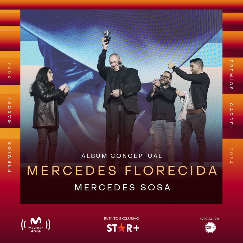 Mercedes Florecida ganó a Mejor Álbum Conceptual en los Premios Gardel 2024
