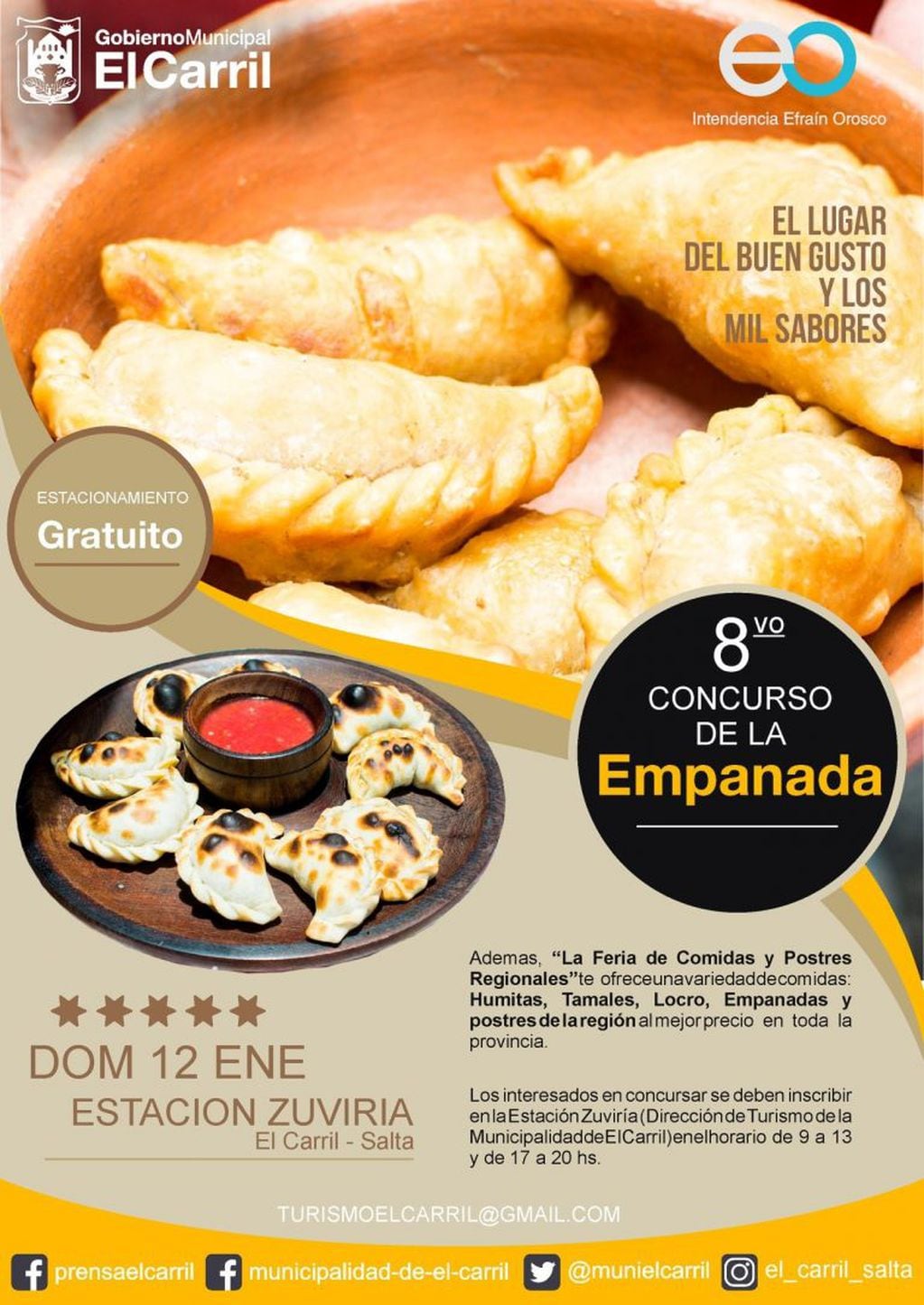 VIII Concurso de la Empanada en El Carril (Facebook Municipalidad de El Carril)