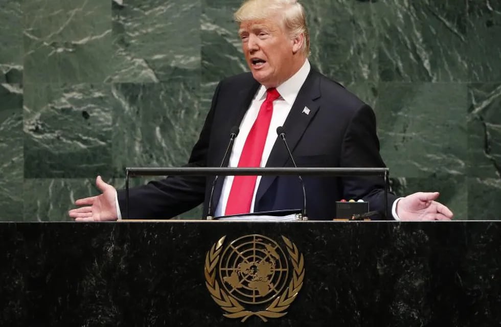 Donald Trump habló de los logros de EEUU en la Asamblea General de la ONU y causó risas. Foto: EFE.