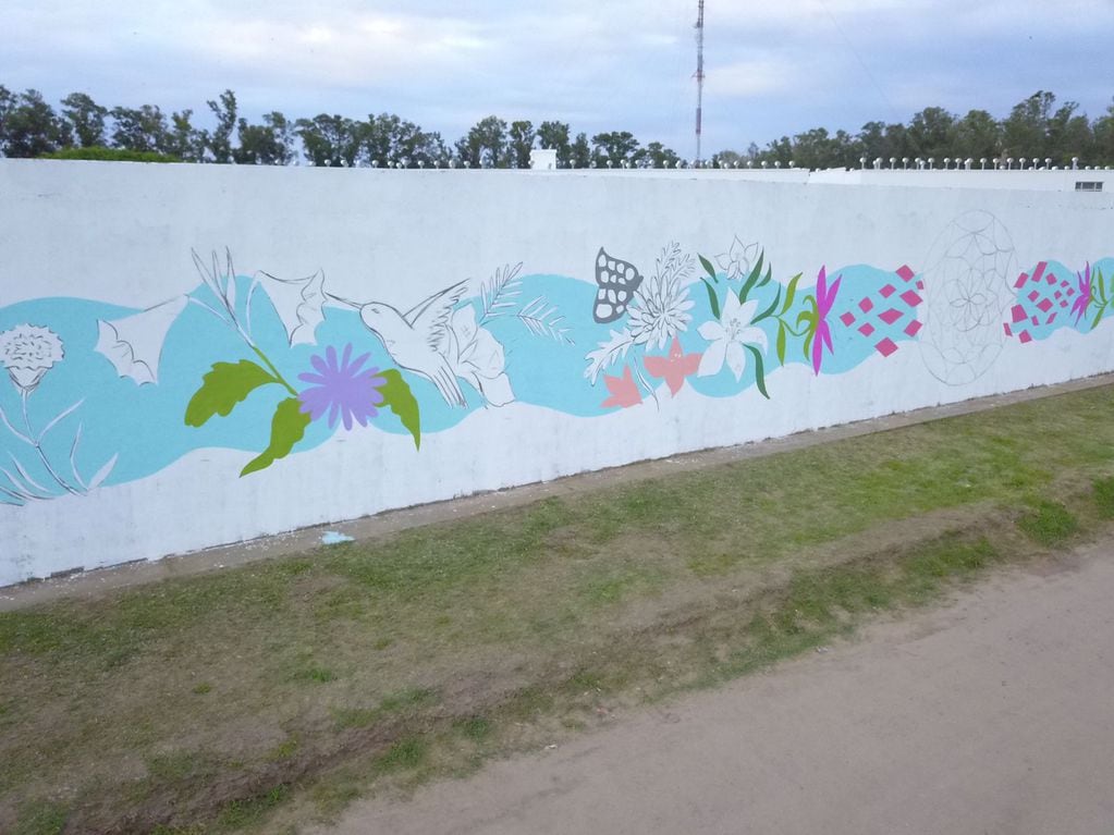 Pintura en Mural del Cementerio en Arroyito