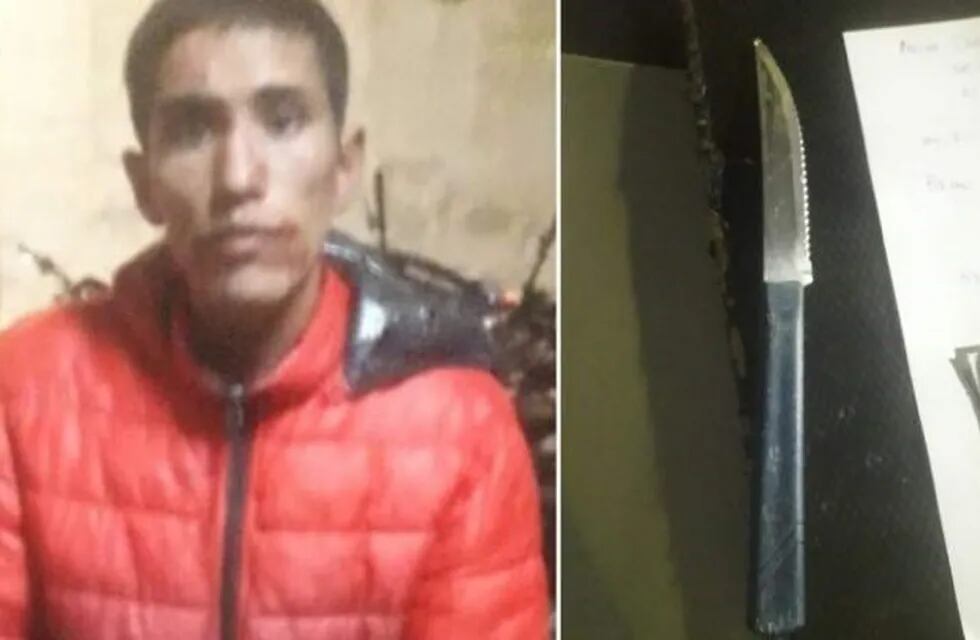 El sujeto tomó un cuchillo de la cocina y amenazó a un policía.
