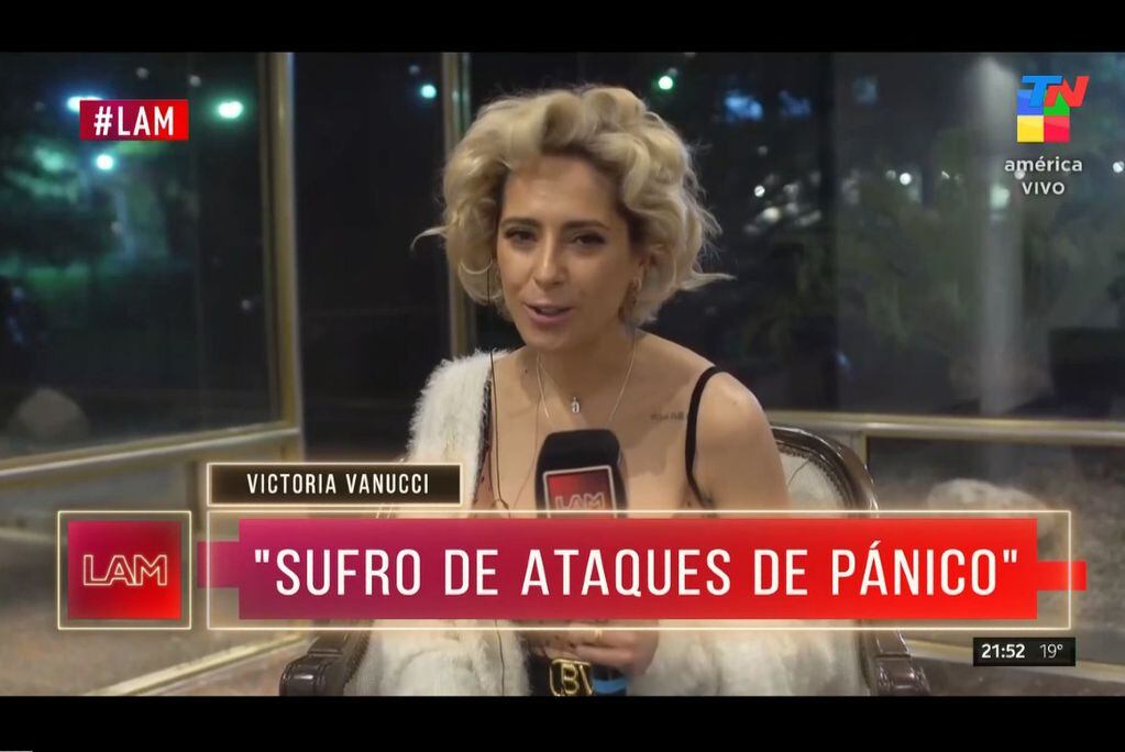 Victoria Vannucci reapareció públicamente luego del escándalo (Captura de pantalla).