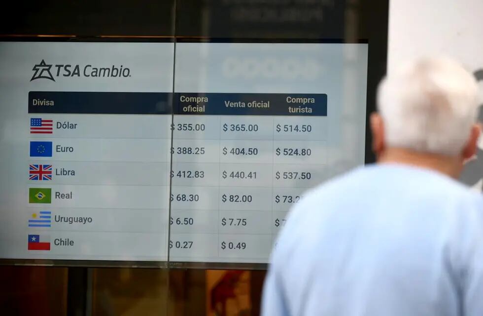 Cotización de dólar del día en Córdoba. (Ramiro Pereyra / La Voz)