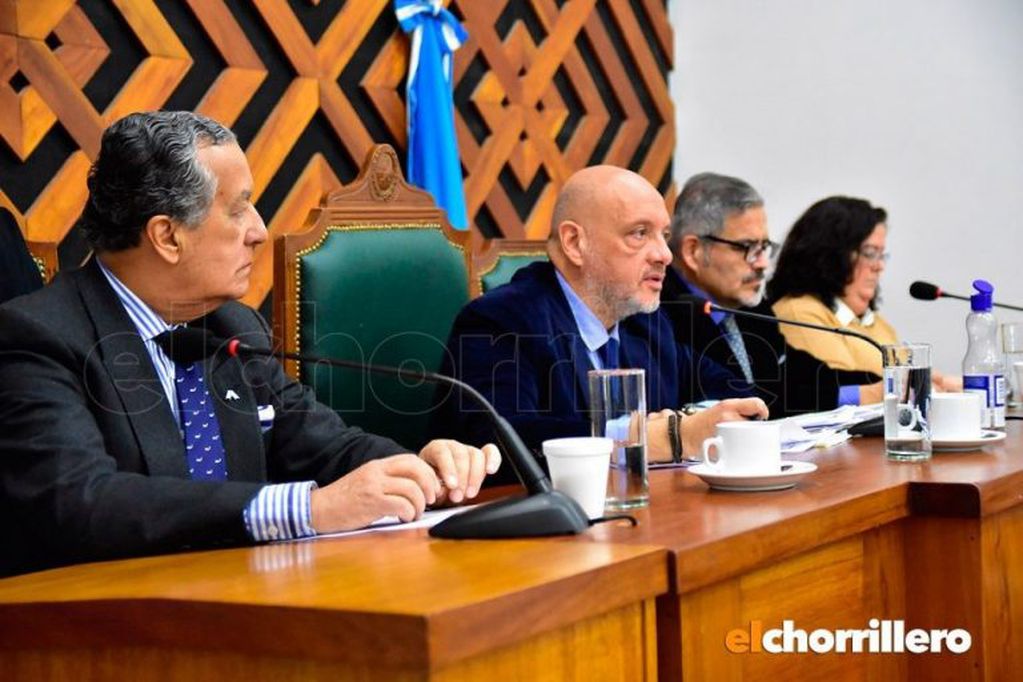 Integrantes de la Cámara Penal y Contravencional; Hugo Saá Petrino, Gustavo Miranda Folch y José Luis Flores.