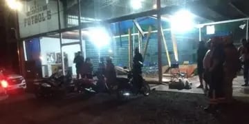 Derrumbe en cancha de fútbol 5 de Guaraní, Oberá
