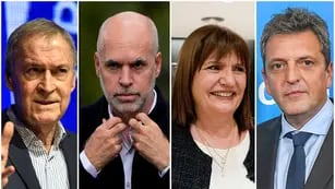 Elecciones 2023: Juan Schiaretti, Horacio Rodríguez Larreta, Patricia Bullrich y Sergio Massa, precandidatos a presidente de Argentin