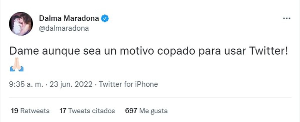 La respuesta de Dalma Maradona