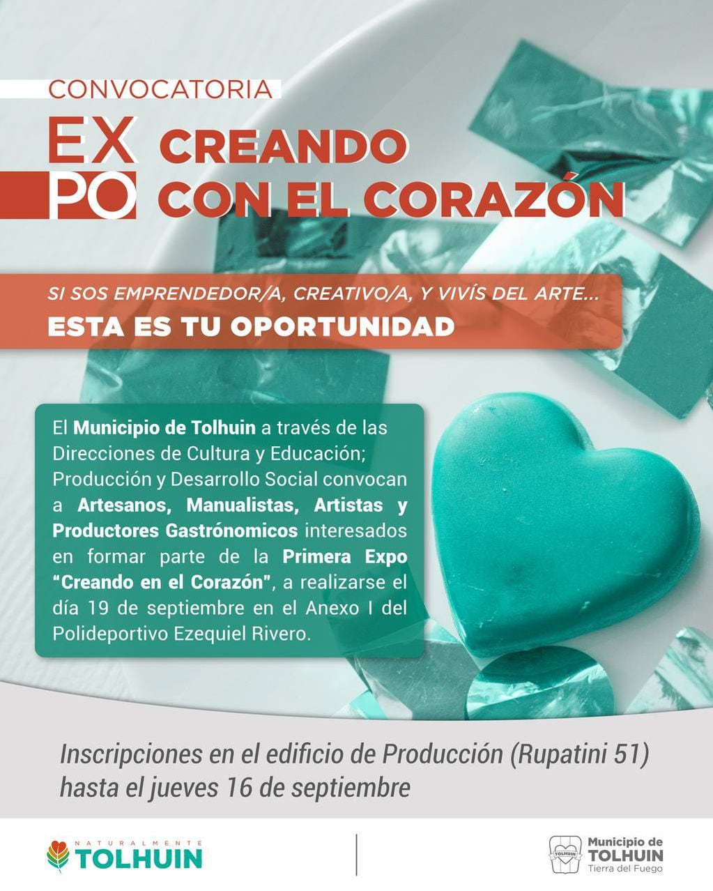 Continúa abierta la inscripción para participar de la Expo “Creando con el Corazón”