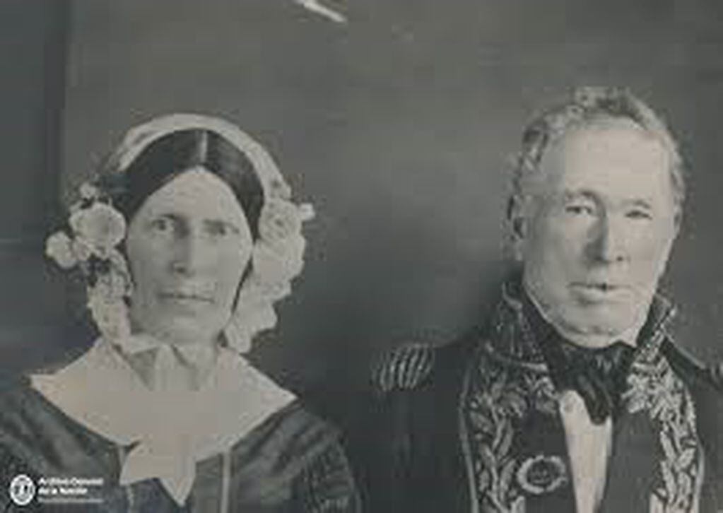 Almirante Guillermo Brown junto a su Esposa Elizabeth Chitty.