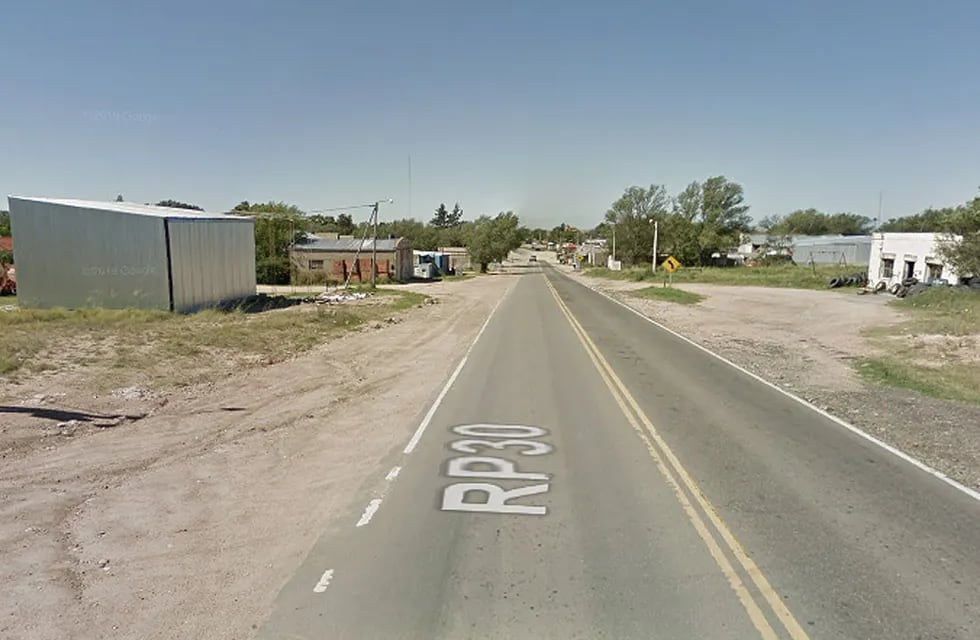 Achiras. La zona donde ocurrió el accidente laboral (Captura de Google Street View).